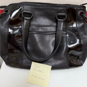 Hammitt Jared Black Women's Patent Accent Satchel Bag